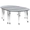 Flash Furniture Oval 60 W, 86 L, 30 H, Chrome, Laminate, Particleboard, Steel, Grey XU-GRP-A3060CON-60-GY-T-A-CAS-GG - alternate 10